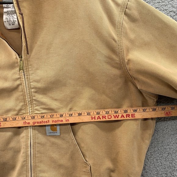 Vtg USA Made Carhartt J03 Coat Men's 2XL Brown Cotton Duck Hooded Jacket Hoodie - Picture 12 of 12